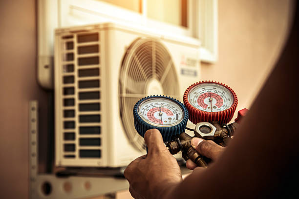 Professional Heat Pump Repair technician working in Minden, LA